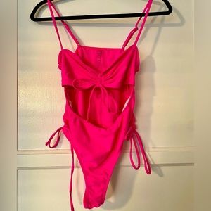 Neon Pink One-Piece Swimsuit